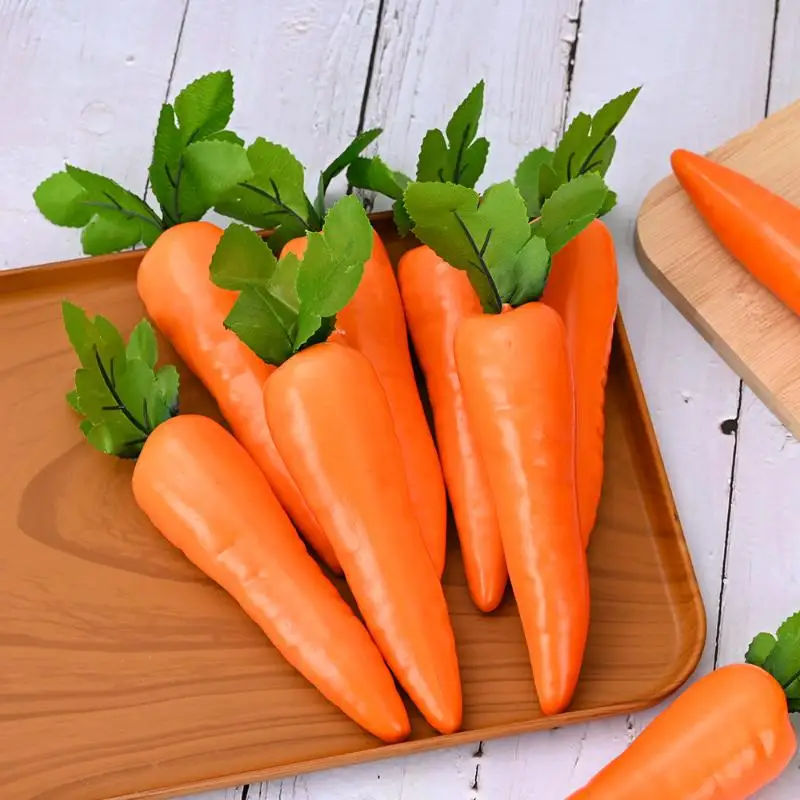 5/10Pcs Artificial Carrot Foam Vegetable Photo Prop Food Toy Mini Toys Decorations Party Favor Fake Vegetables