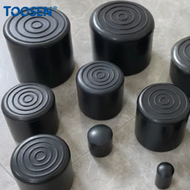 

PVC Round Pipe Sleeve Black Soft Rubber Pipe Cap Non-slip Table Chair Foot Pad 6mm-76mm