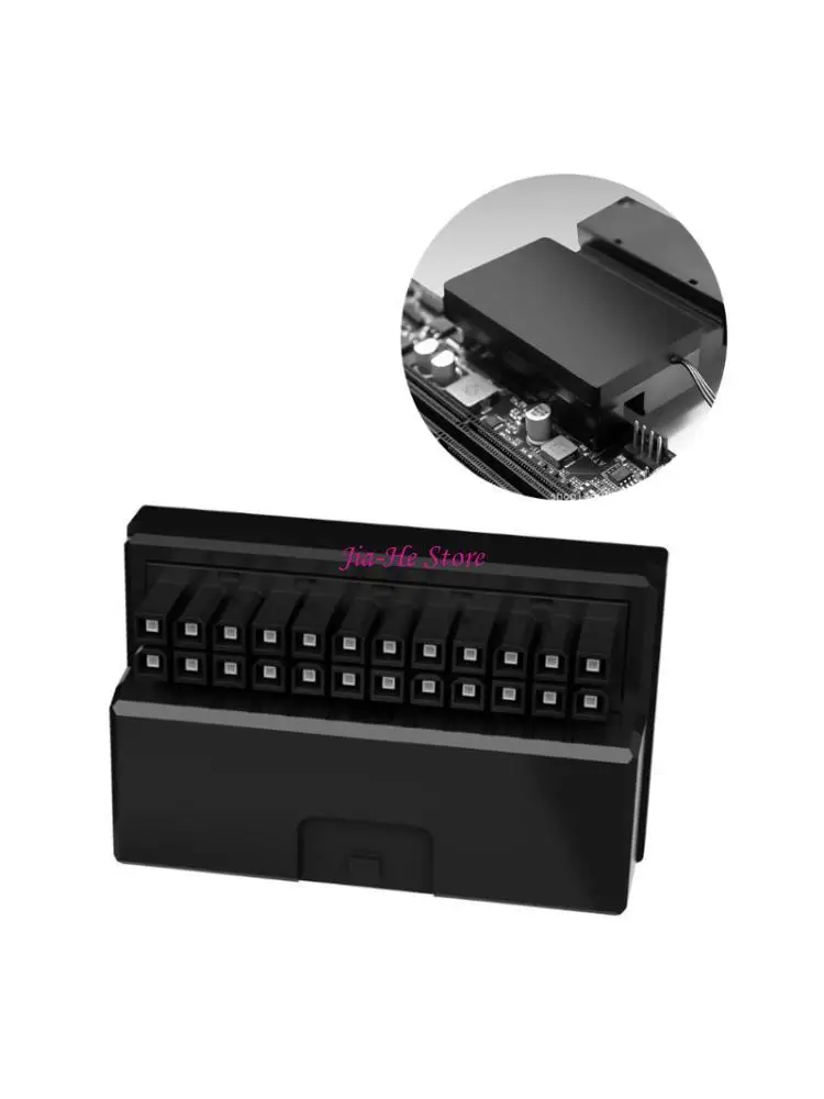 

Правый угловой ATX24PIN Power Connectors Преобразователь для настольных материнских плат.