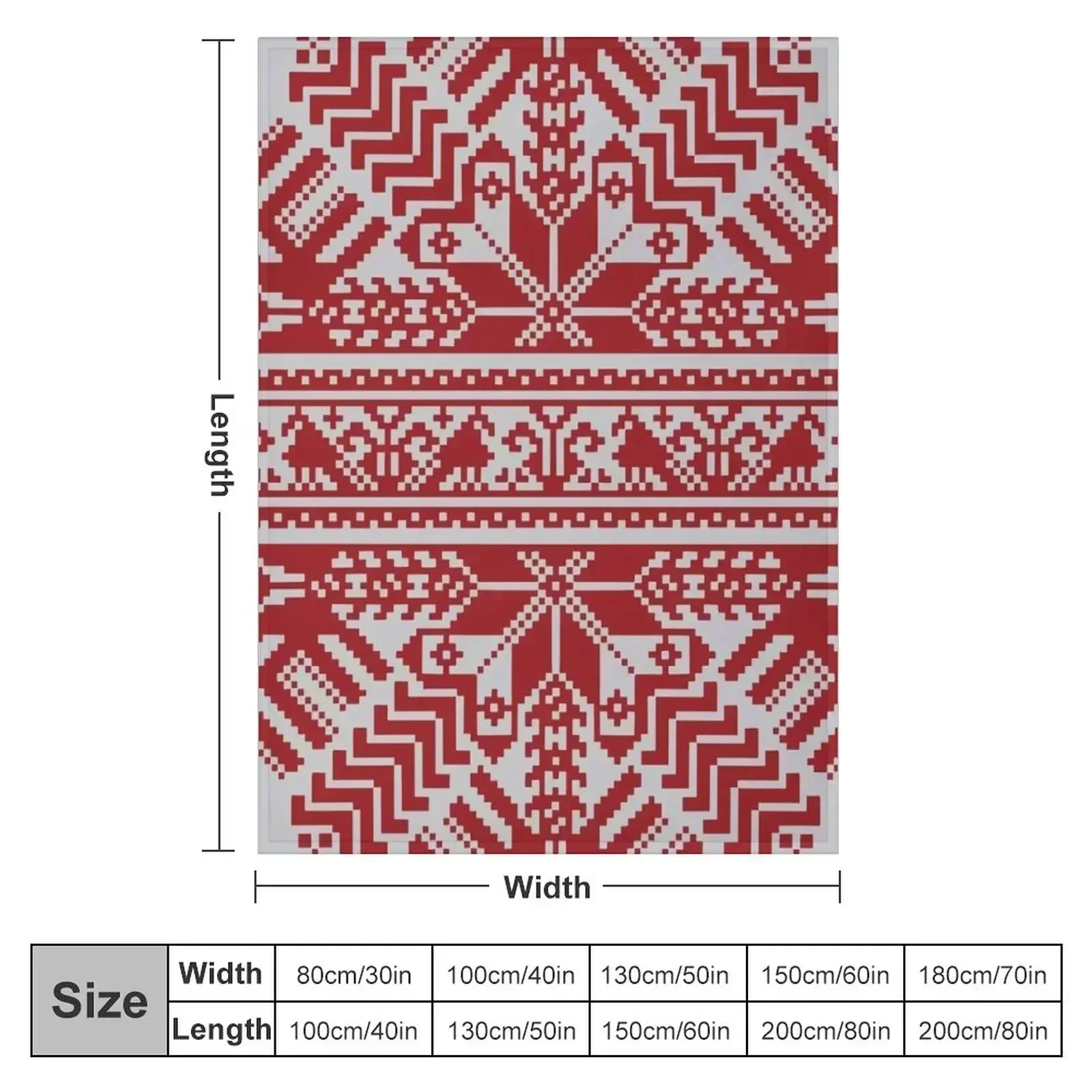 Baltic Traditional Ornament. Latvian Throw Blanket Furrys Softest Soft Warm Blankets