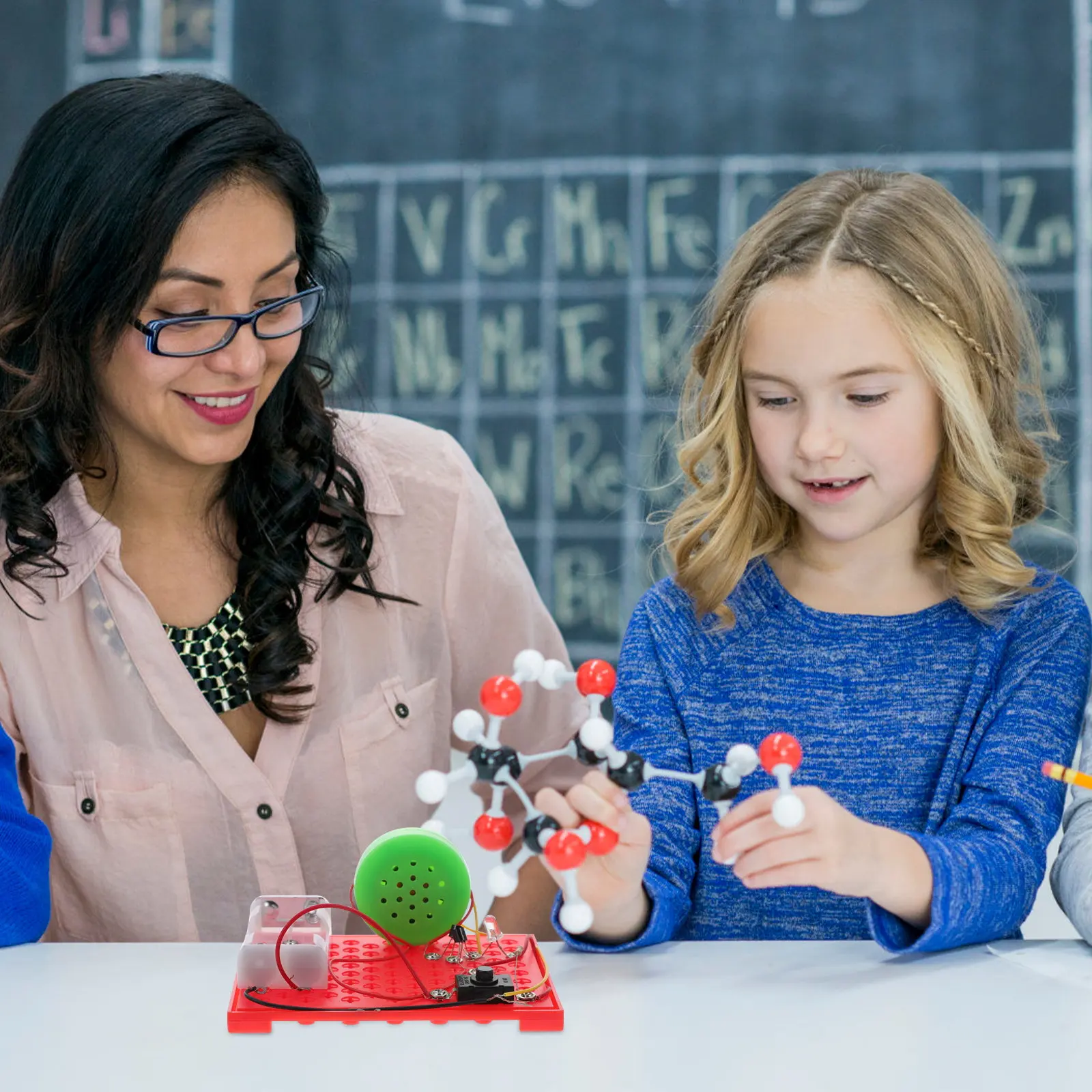 

1 set Sound Light Sound Light Alarm Siren Siren Scientific Experiment Kit Educational For Kids Random Color