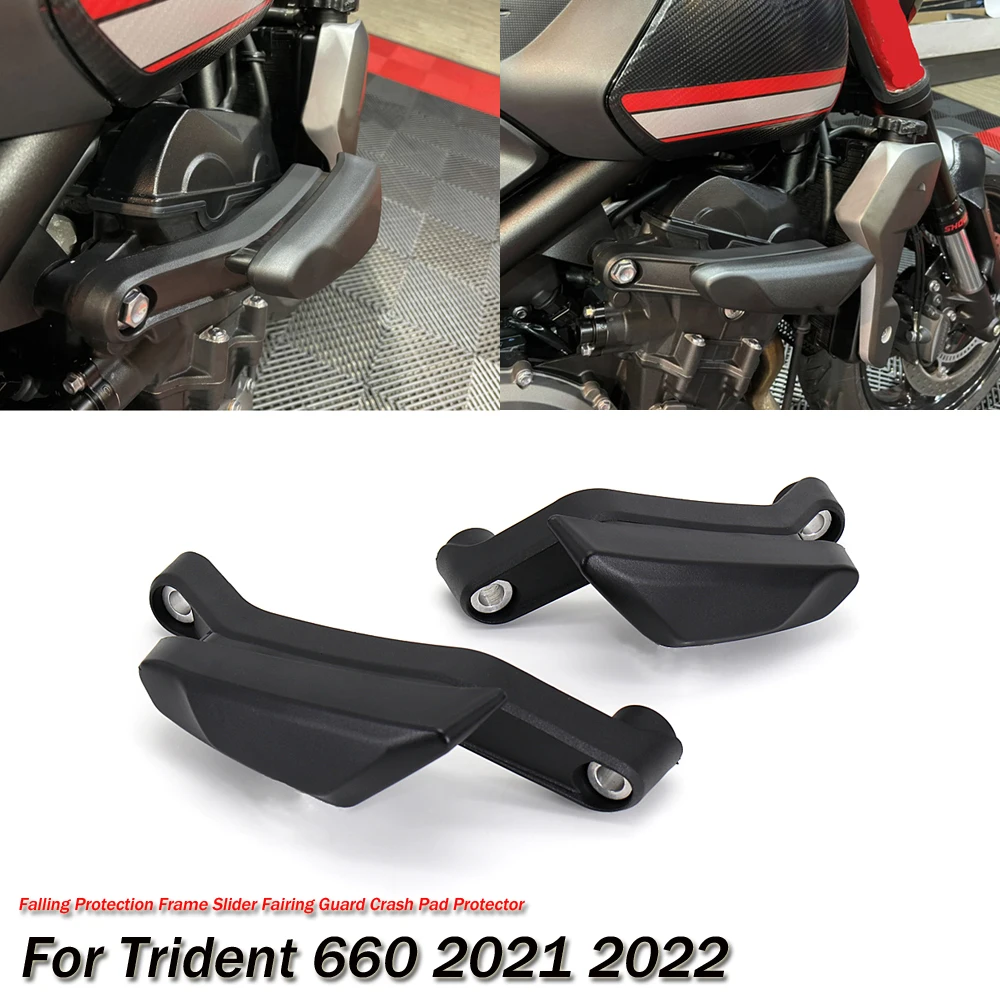 

NEW Black Motorcycle Accessories Falling Protection Frame Slider Fairing Guard Crash Pad Protector For Trident 660 2021 2022