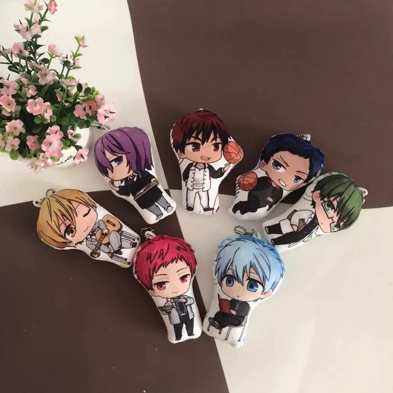 10cm Hot Plush Key Chain Kuroko Tetsuya Kagami Taiga Kise Ryota Aomine Daiki Bag Pendant Toys Exclusive Design Gifts for Friends