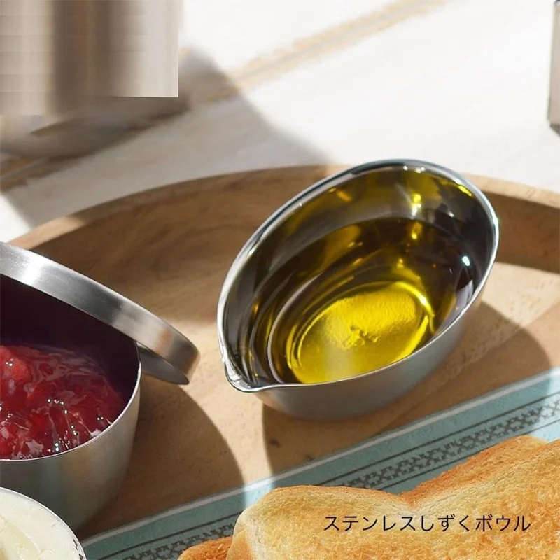 

KAWA Stainl Steel Seasoning Bowl Kitchen Sauce Bowl Home Use Elliptical ape Daily Use Japanese Made Ins Sle