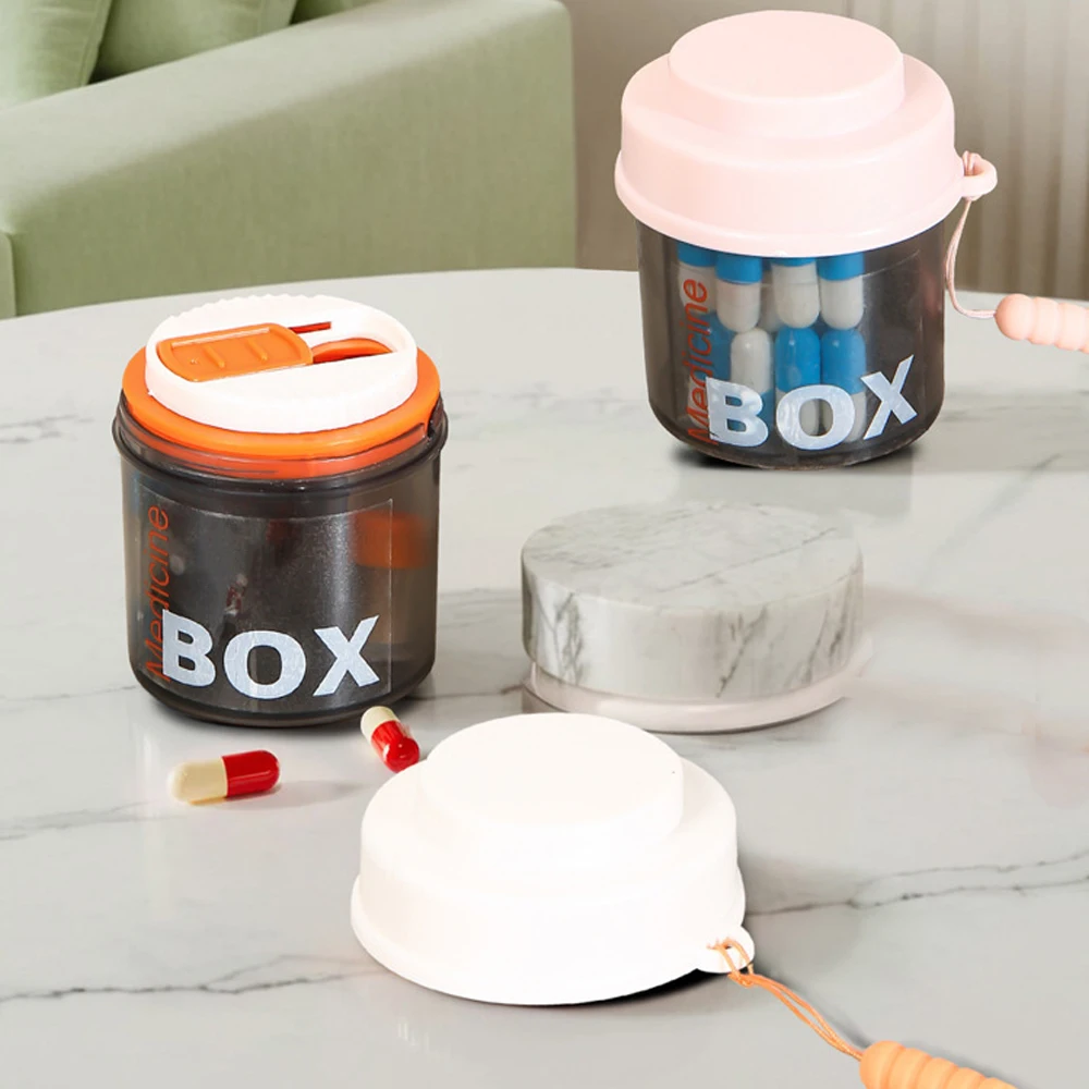 1pcs Pill Box Pill Case 4 Grids Tablet Pill Organizer Case Dispenser Travel Tablet Holder Container Medicine Drug Storage Box