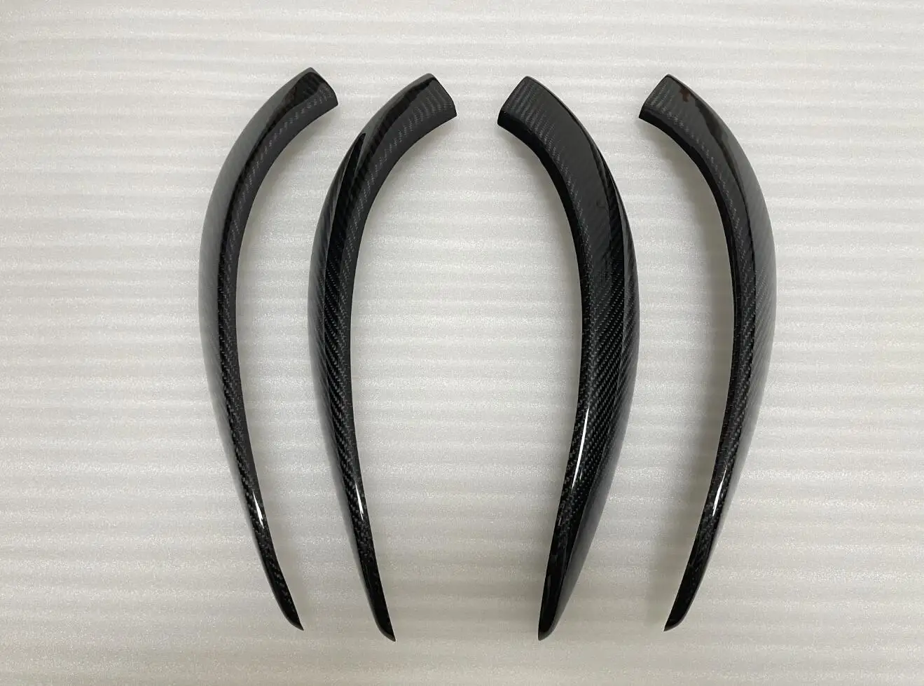 Gloss Black Real Dry Carbon Fiber Interior Door Handle Cover Sticker For BMW 3 Series F30 F34 4 Ser F36 & F32 F33 2013-ON