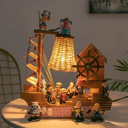 Anime cartoon One Piece Night Lights Figure Doll Plug lamps Bedroom Desk Birthday Gift Living Room Decor Accessories fixtures