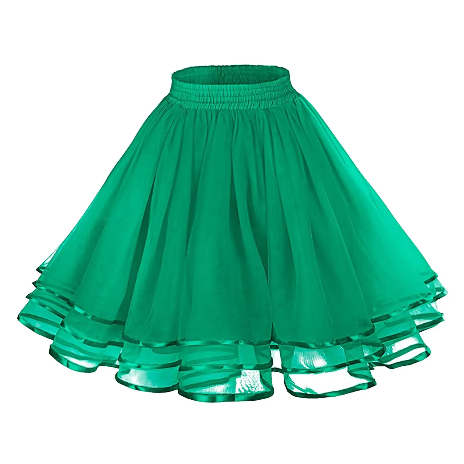 Women Tutus Skirt Ballet Dance Wear Tulle Skirts Mesh A Line Skater Lolita Skirt Petticoat Ball Gown Party Puffy Skirts Faldas