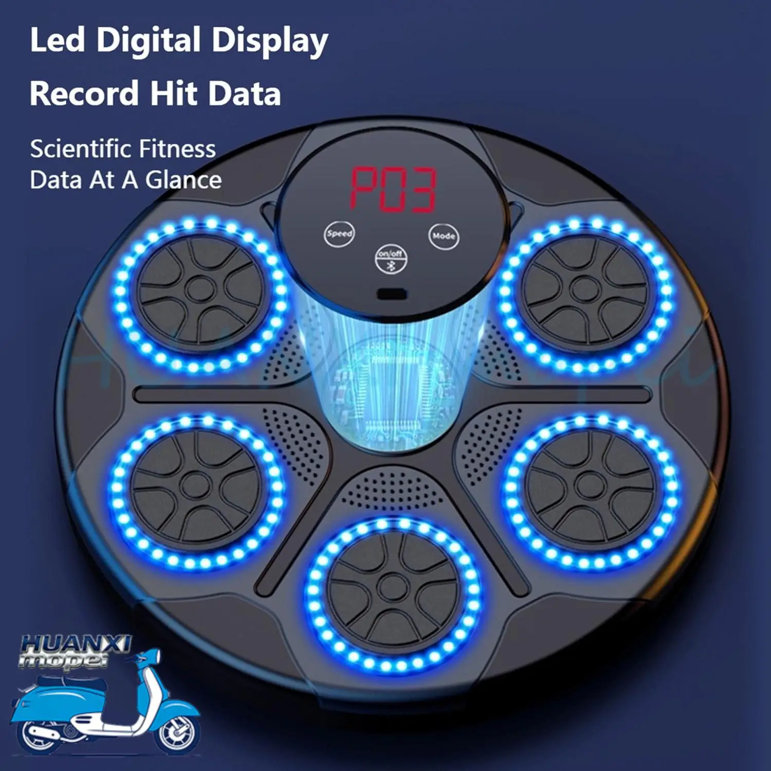 Upgrade Intelligent Music Boxing Machine for Adults & Kids, LED Display & Smart Bluetooth, Wall Mounted Boxing Trainer for Home, Indoor and Gym Use, Have Fun view 6