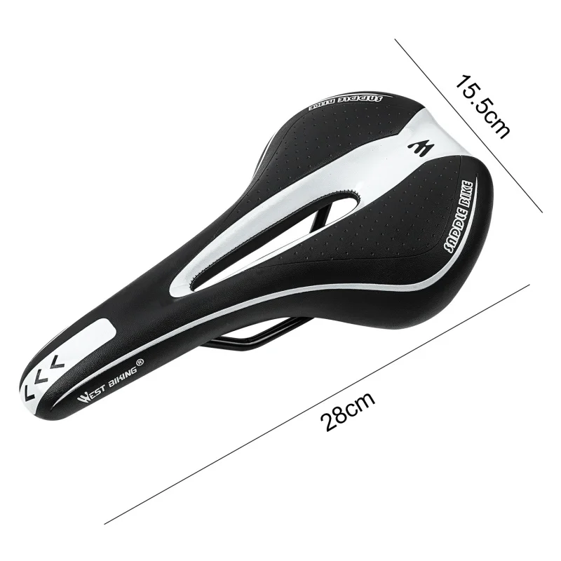 WEST BIKING Bicycle Saddle MTB Mountain Road Bike Seat Hollow Comfortable Cycling Cushion Exercise Bike Saddle for Men Women