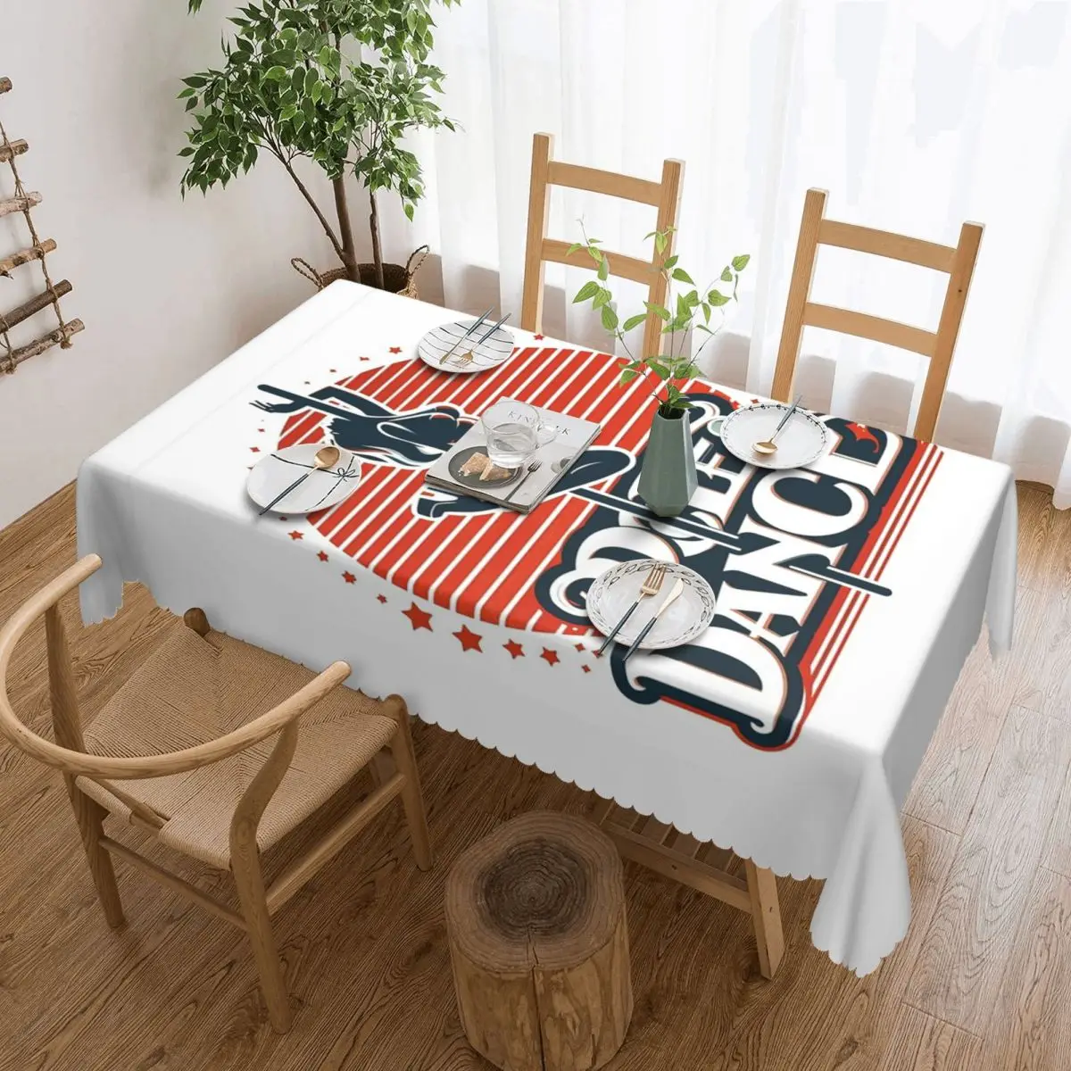 Pole Dance - Perfect For Evry Pole Dance Lovers Custom Rectangular Tablecloth Oilproof Table Cover for Dining Events Table Cloth