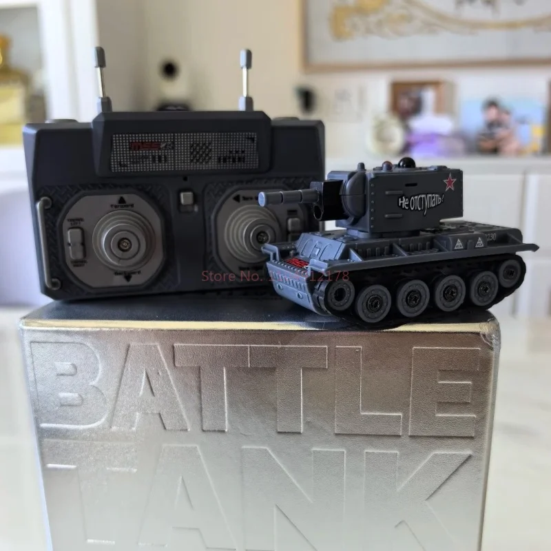 Nieuwe Mini Afstandsbediening Tank Volledige Proportionele Desktop Rc Battle Tanks Infrarood Tank Model Combat Desktop Jongen Verjaardag Speelgoed Geschenken