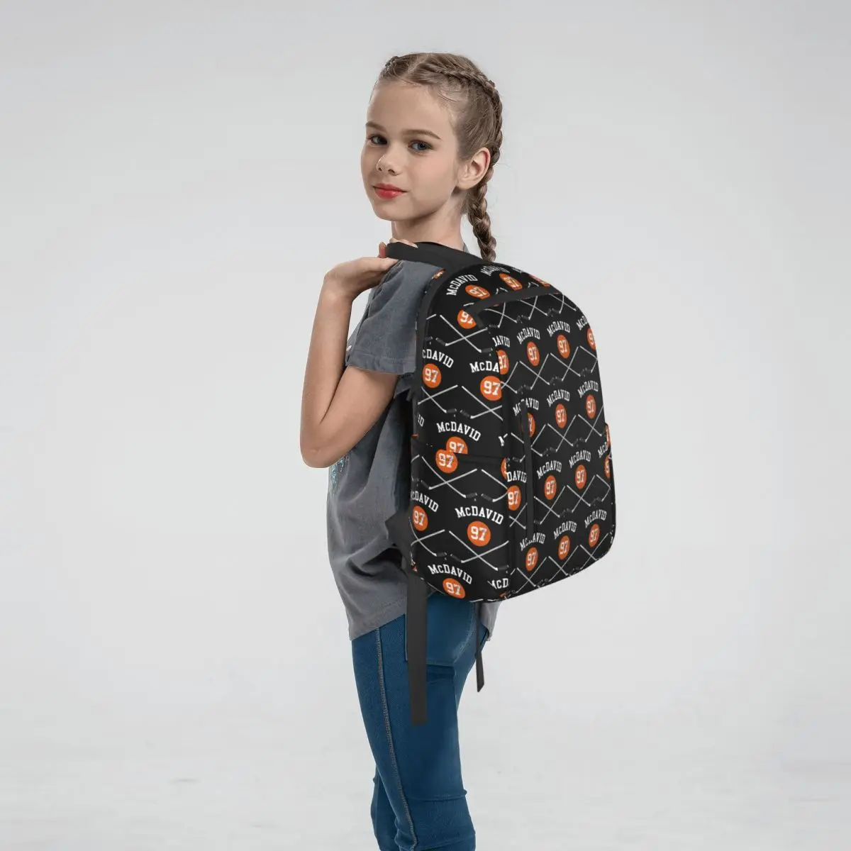 Connor McDavid 97 For Edmonton Oilers Fans  Backpack Large Capacity Boys Girls BookBag School Bag Shoulder Bags for Men Women