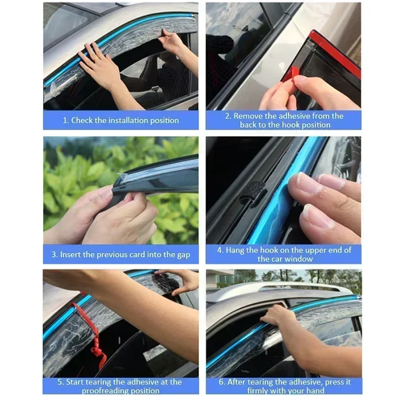 For Toyota Yaris Cross AC200 GR 2023 2024 2025 Car Window Visor Side Vent Smoke Covers Sun Rain Guard Awnings Shelter Accessorie