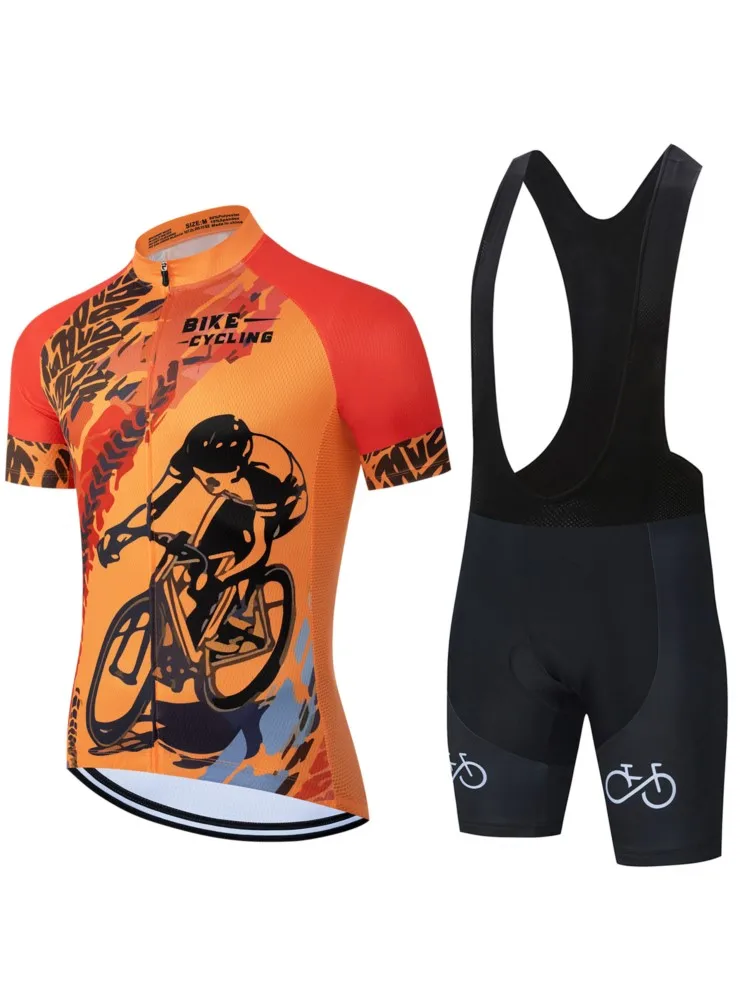 AliExpress NONE Cycling Jersey Suit 2026 New Men Summer Short Sleeve Set Breathable Racing Sport MTB Bicycle Clothes Outdoor Bike Uniform