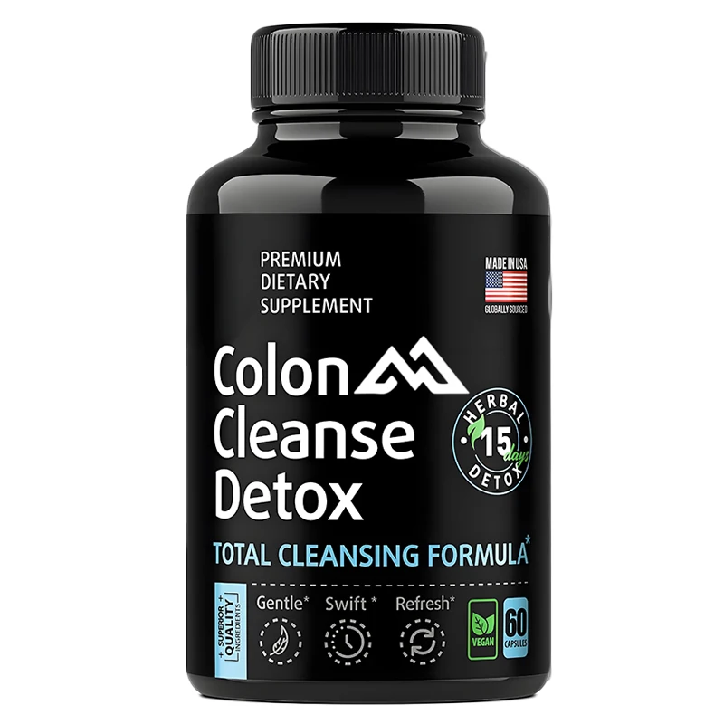 

Colon cleansing 15days, intestinal cleansing,detoxification,male and female bloating relief,containing capsules of psyllium husk