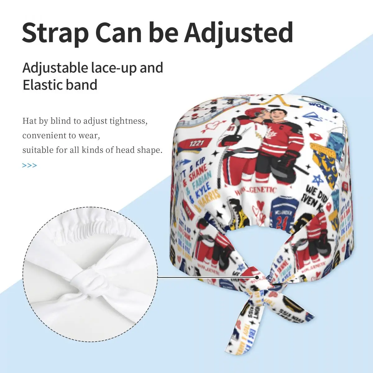 Czapka robocza do fartuchów medycznych Podgrzewana Czapka Pielęgniarska Rivalizacja Czapki Pielęgniarskie Unisex Wesołych Walentynek Modna Czapka Medyczna Wygodna Czapka Robocza na Długie Włosy