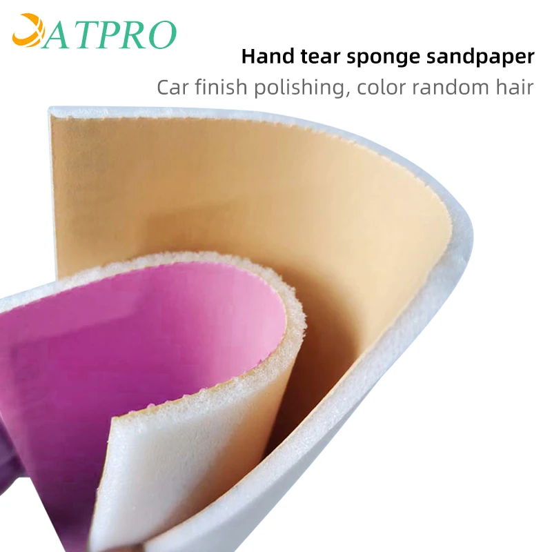 ATPRO Hand Tear Sponge Sandpaper Auto Finish Polishing Hardware Beauty Polishing Fine 400/600/800grit