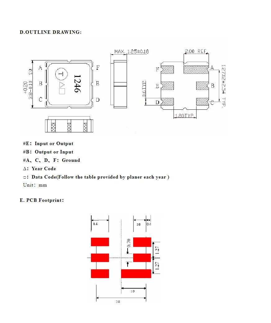 (10PCS) TA1246A code 1246 brand new genuine 922MHz packaged SMD SAW filter in stock