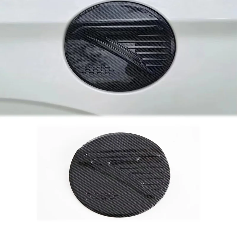 For Toyota Yaris Ativ/Vois 2023 2024 ABS Carbon fiber Fuel Tank Cover Trim Oil Cap Sticker Panel Covers Exterior Accessories