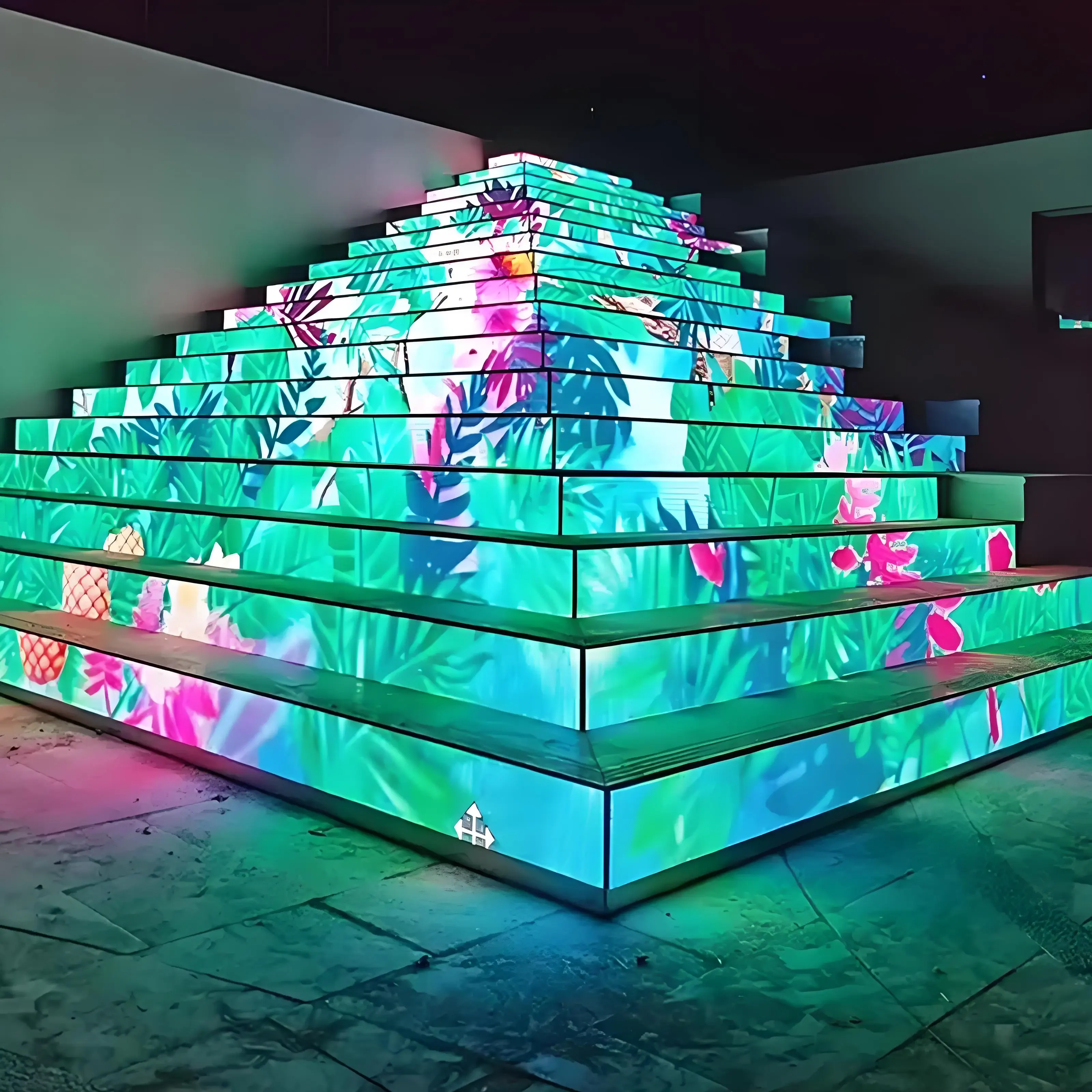 High resolution pressure sensitive Interactive dance floor led screen Anti-Glare LED Dance Floor tile Display