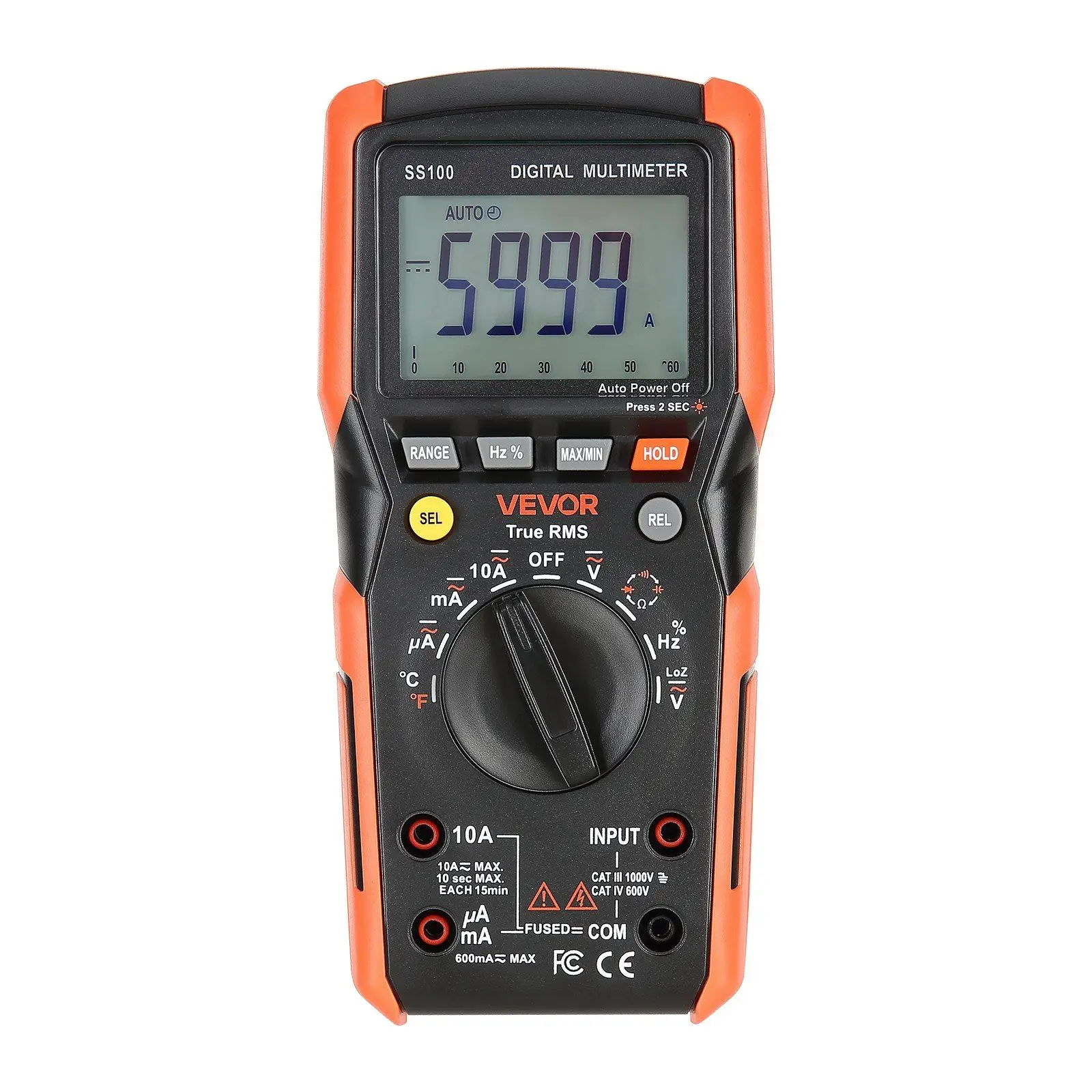 

Digital Multimeter 6000-Count TRMS DC/AC Voltmeter Current Tester Auto-Ranging Multimeter Compact & Portable Digital Multimeter