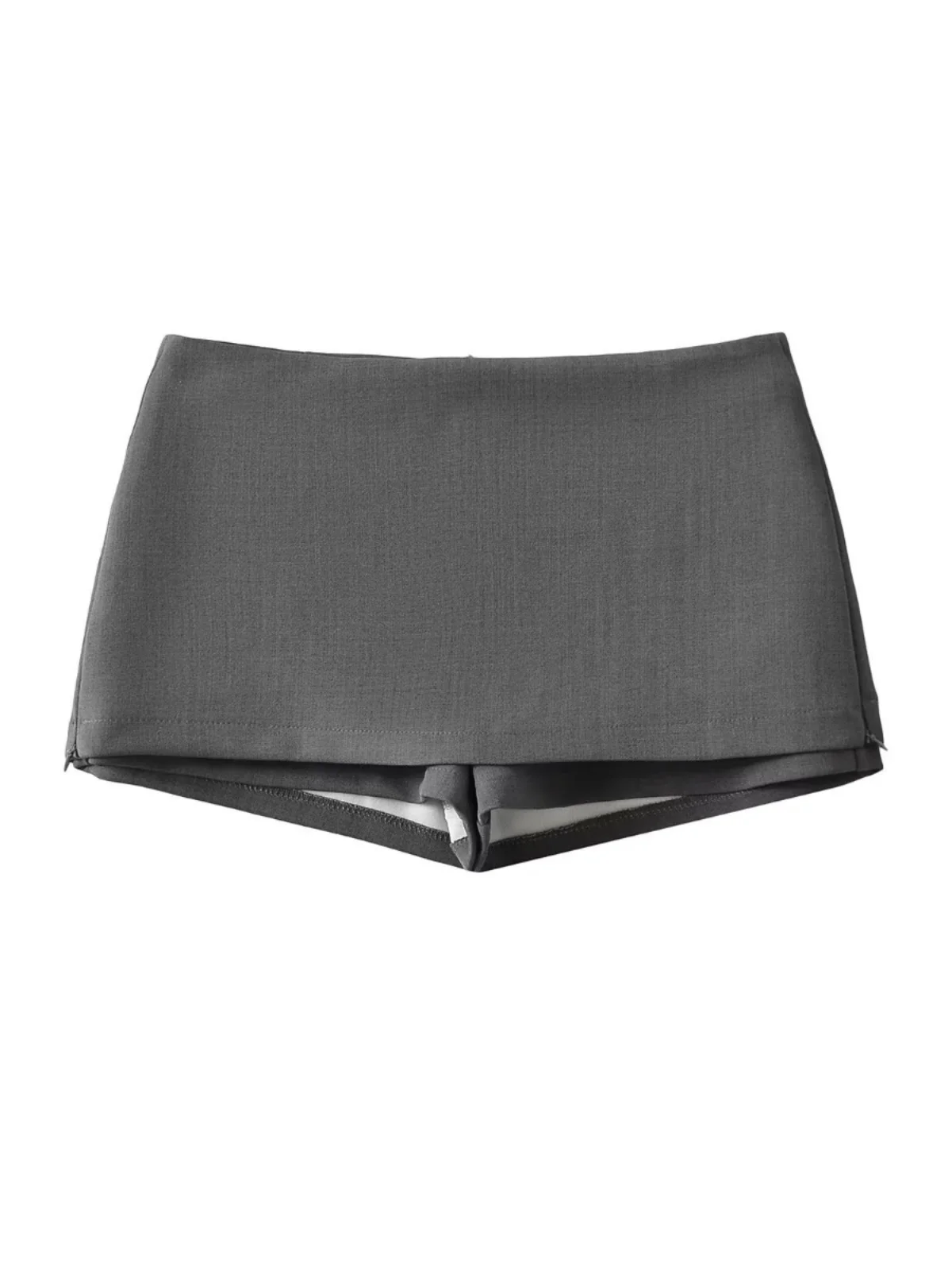 

Retro Low Waist Suit Sle A-Line Skirt Women's Design Versatile ort Skirt Commute Straight Cut Regular Thin