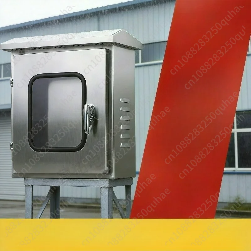 304 Stainless Steel Double Door Distribution Box Indoor Outdoor Surface Mount Waterproof Rainproof Control Box