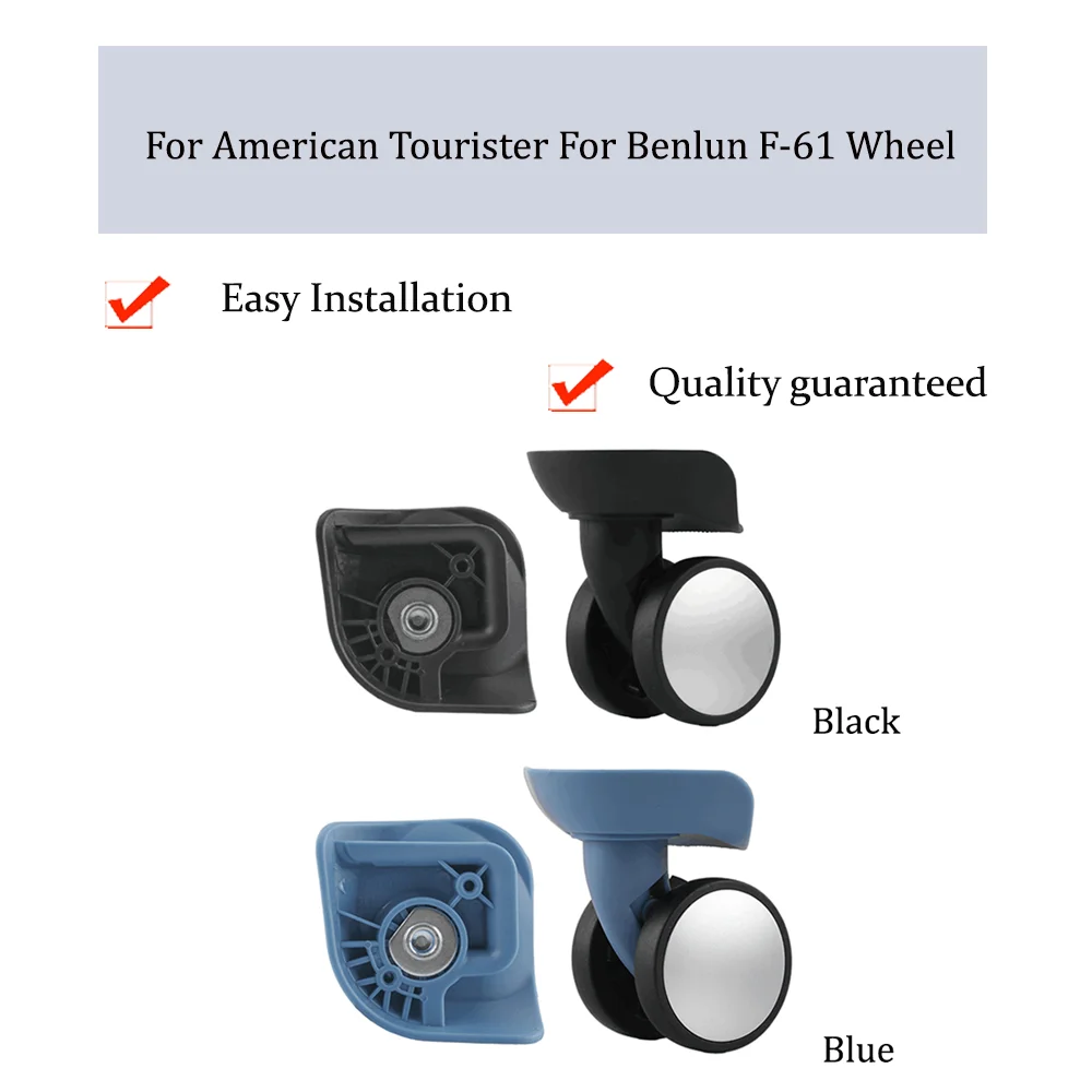 Substituição de roda universal para American Tourister, Trolley Case, polia da bagagem, silencioso choque absorvente Caster, Benlun F-61