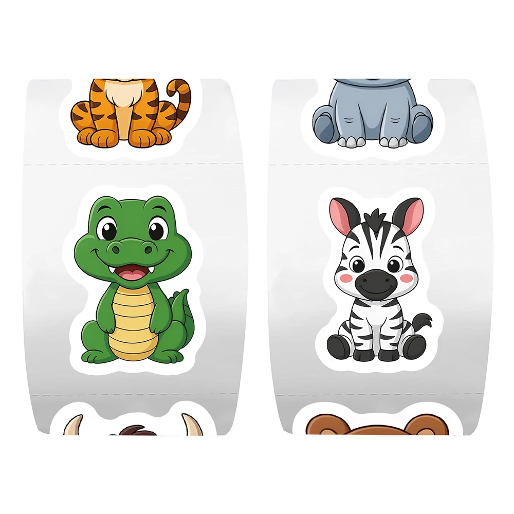500-1500pcs Adorable Animal Stickers Jungle Farm Ocean Animal Water Bottle Stickers Waterproof Vinyl Animal Stickers Skateboard, image 2
