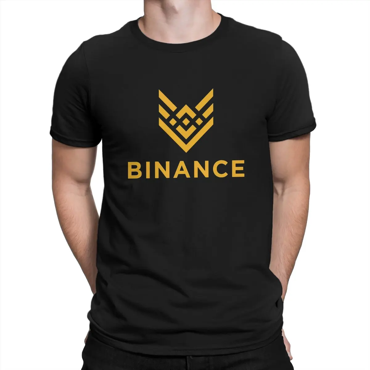 Binance camiseta creativa para hombre, camisa de poliéster con cuello redondo de capitán, ropa de regalo distintivo, Tops