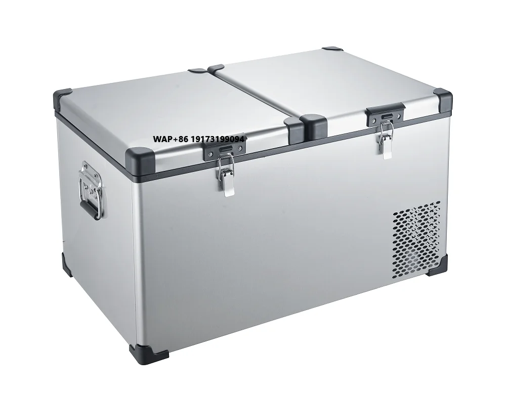 

Car Fridge 95L Portable Refriger Stainless Steel Dual-Zone DC 12V/24V AC 110V /240V Portable RV Refrigerator Custom LOGO Camping