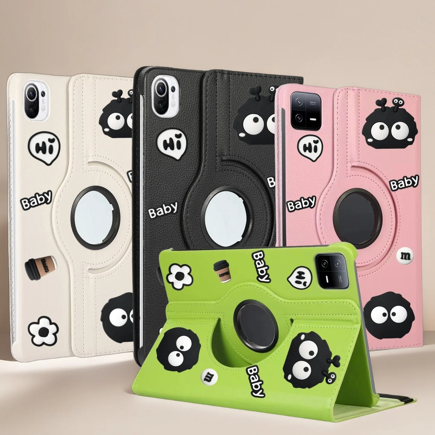 Coque For Xiaomi Pad 7 Case 11.2inch DIY 360 Degree Rotating Flip Stand Tablet Cases Funda for Xiaomi Pad 6 5 Pro Cover 11inch