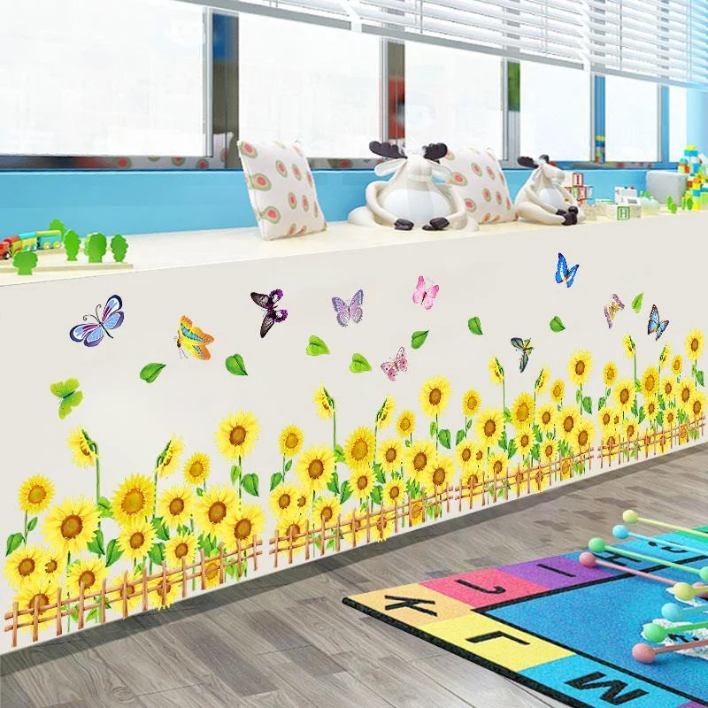 [Spot] 's kindergarten decoration wall stickers classroom flowers skirting line children's room