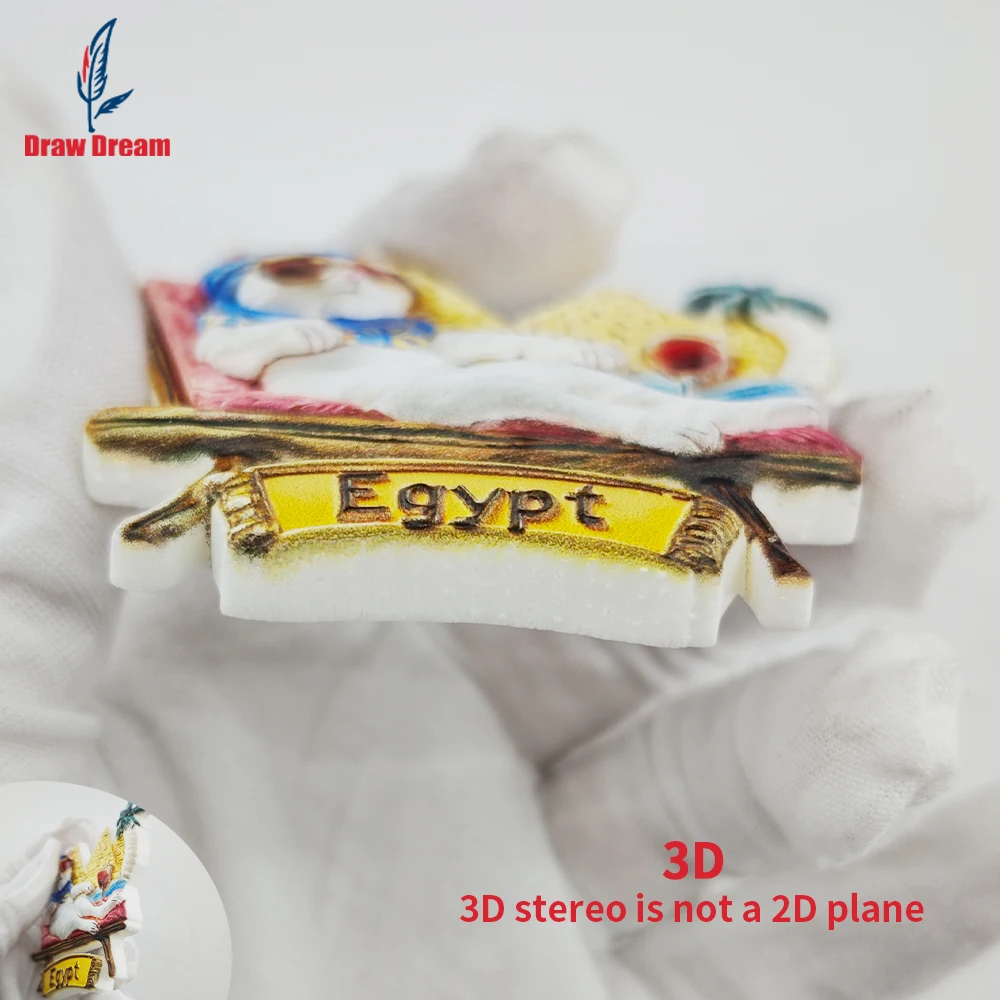 1Pc Egyptian Creative 3D Embossed Refrigerator Magnet World Travel Souvenir Collection Suitable for Home and Office Decoration, Personalized Exclusive Travel Souvenir Magnetic Refrigerator Magnet Home Decoration, Kitchen, Room, Office, Cabinet Crafts Gift, Holiday Souvenir, Exquisite Small Gift