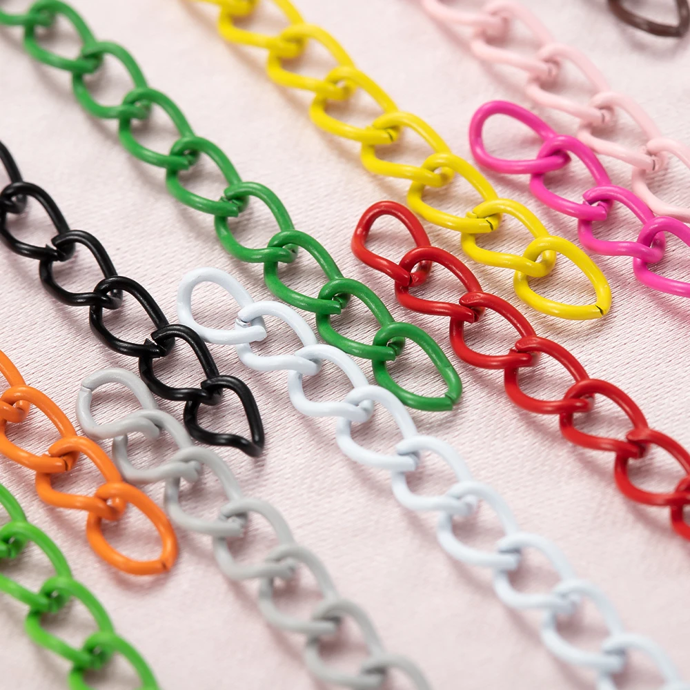 30pcs/lot Colourful Necklace 5.1cm Extension Chain Bulk Bracelet Extended Chain Tail Extender For DIY Jewelry Making Supplie