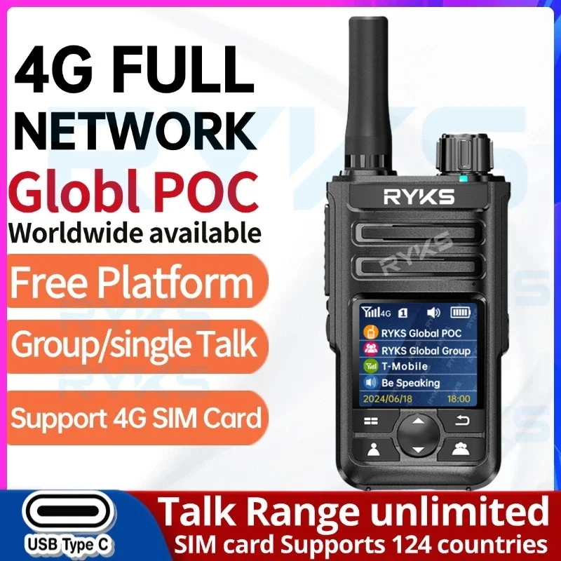 Walkie Talkie No distance limit Intercom Long standby Portable More than 5000KM 4G 5G