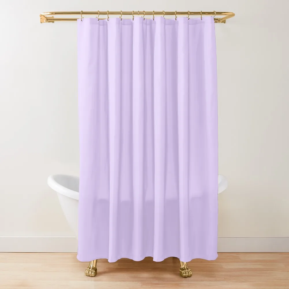 

Pale Lilac Solid Color Shower Curtain Toilet Accessories Bathroom For Bathrooms Washable Waterproof Fabric Shower Curtain