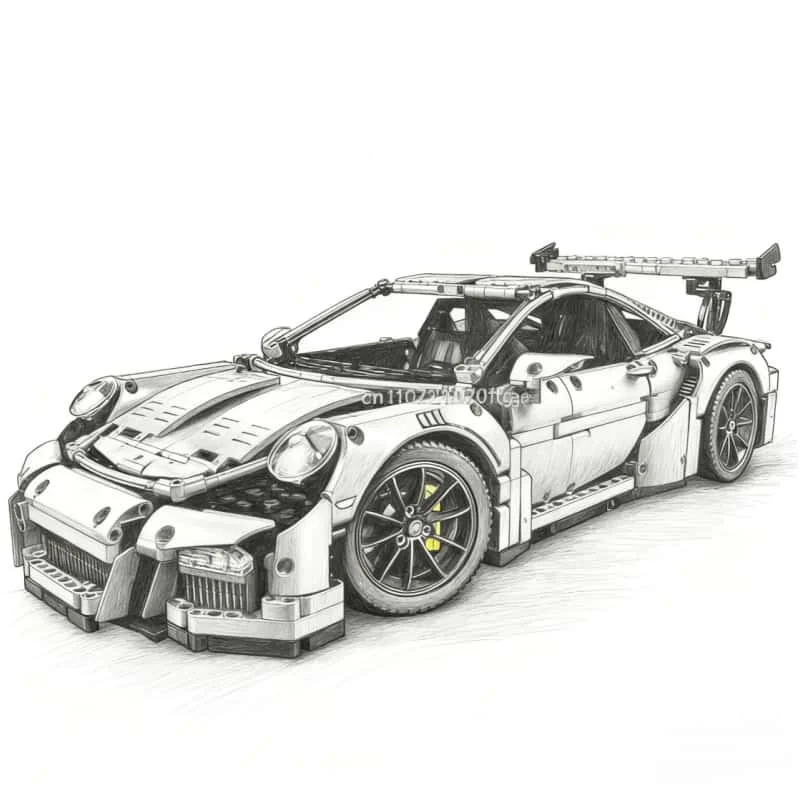 

The new technology supercar model building 1:8 building block toy is suitable for adult children's building block birthday gift