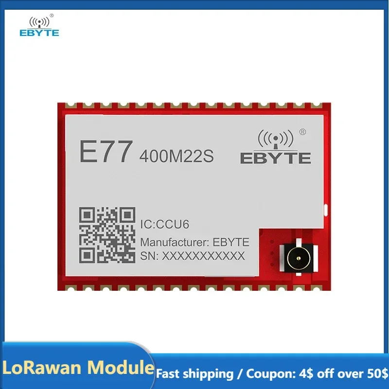 STM32 Wireless Module LoRaWan EBYTE E77-400M22S E77-900M22S 433/915MHz ARM Cortex-M4 Low Power Consumption SoC Module