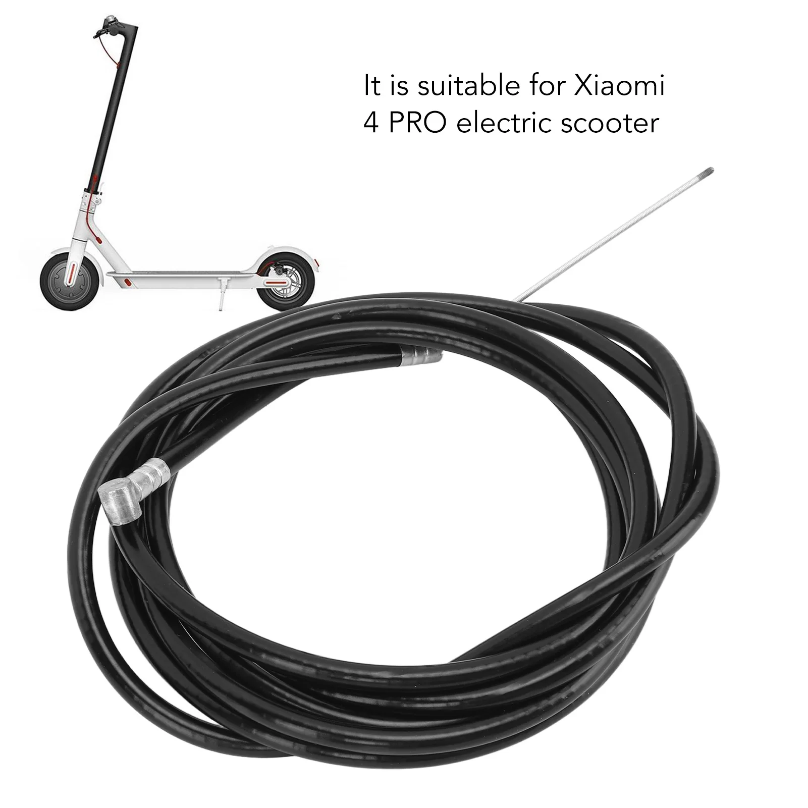

6.4FT Scooter Brake Wire Steel and PC Waterproof Easy Installation Weather Resistant Scooter Brake Line Cable for Xiaomi 4 Pro