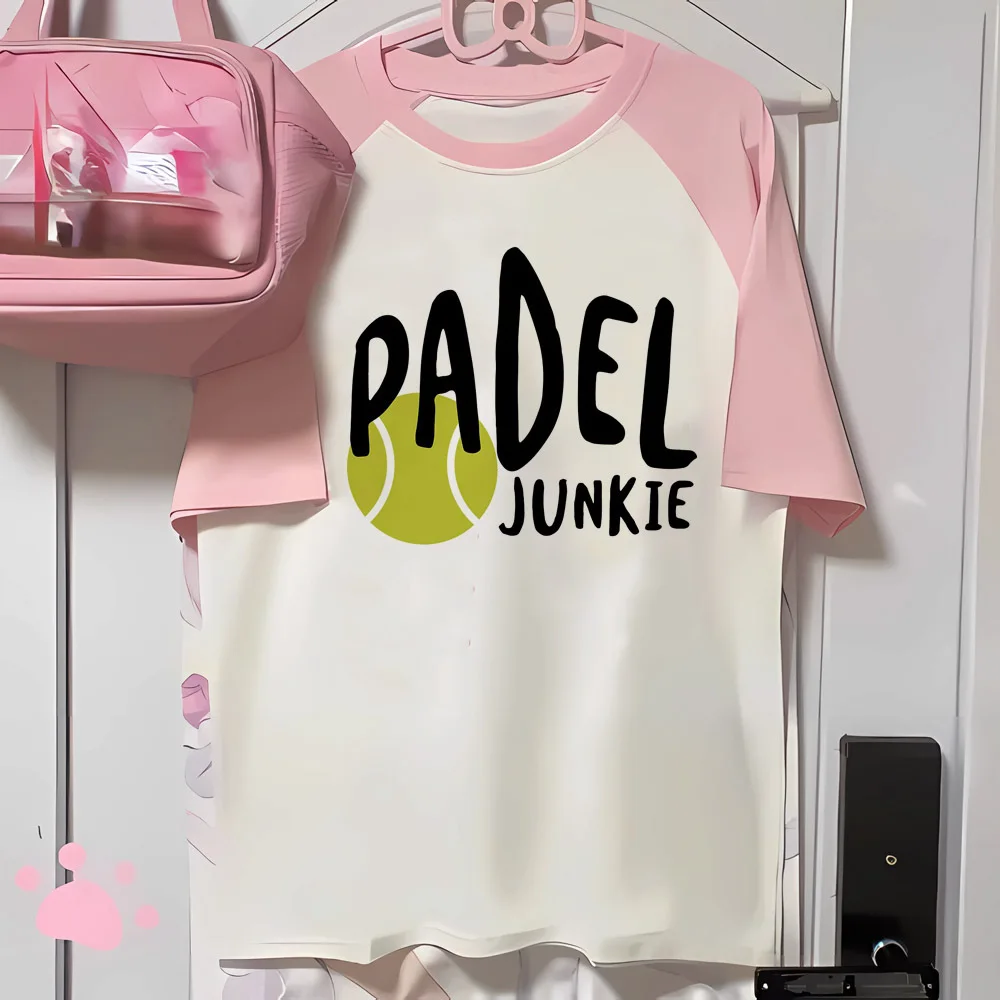 Padel t shirt women designer casual wear funny tshirt female 2000s streetwear anime clothing