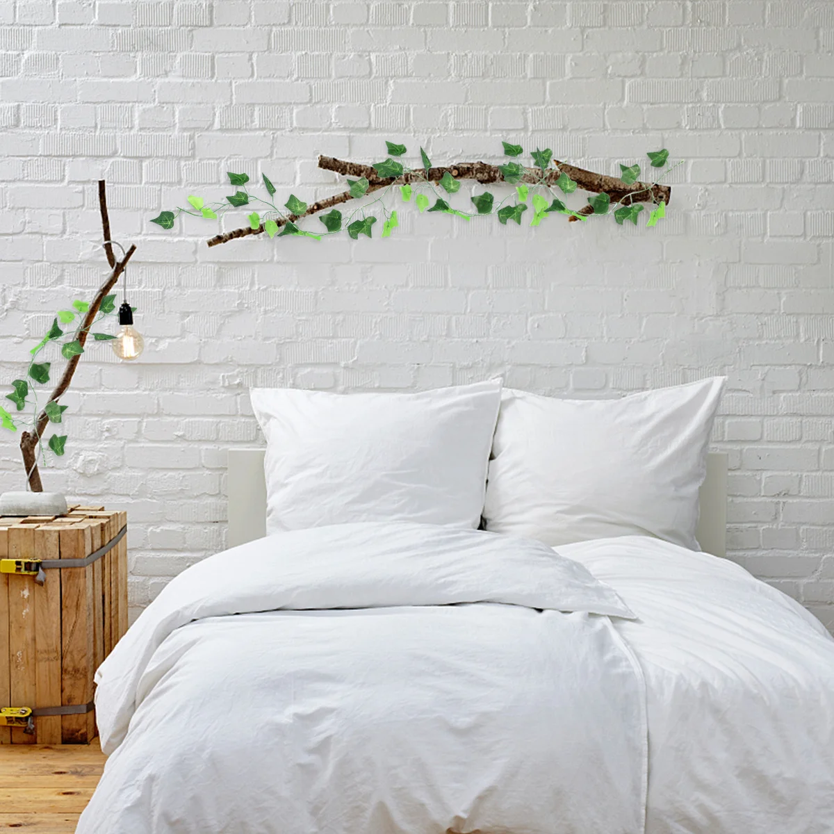 20 قطعة سلسلة ضوء الورقة الخضراء 2 متر Led دافئ لحفل زفاف حديقة الديكور سلاسل ضوء لأضواء ديكور المنزل #1