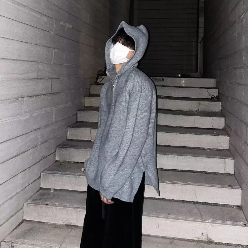 

Новая корейская повседневная комфортная толстовка свободного кроя с капюшоном на молнии, осенне-зимняя, больших размеров, 300 Pou