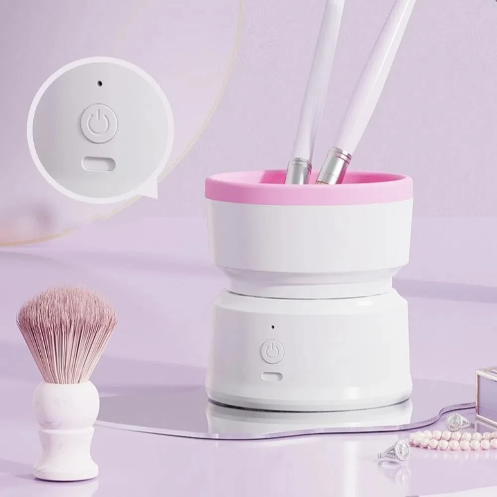 

Electric Makeup Brush Cleaner Machine Portable Automatic Lazy Cleaning Brush Tool USB Quick Drying Brush Scrubber Powder Puff