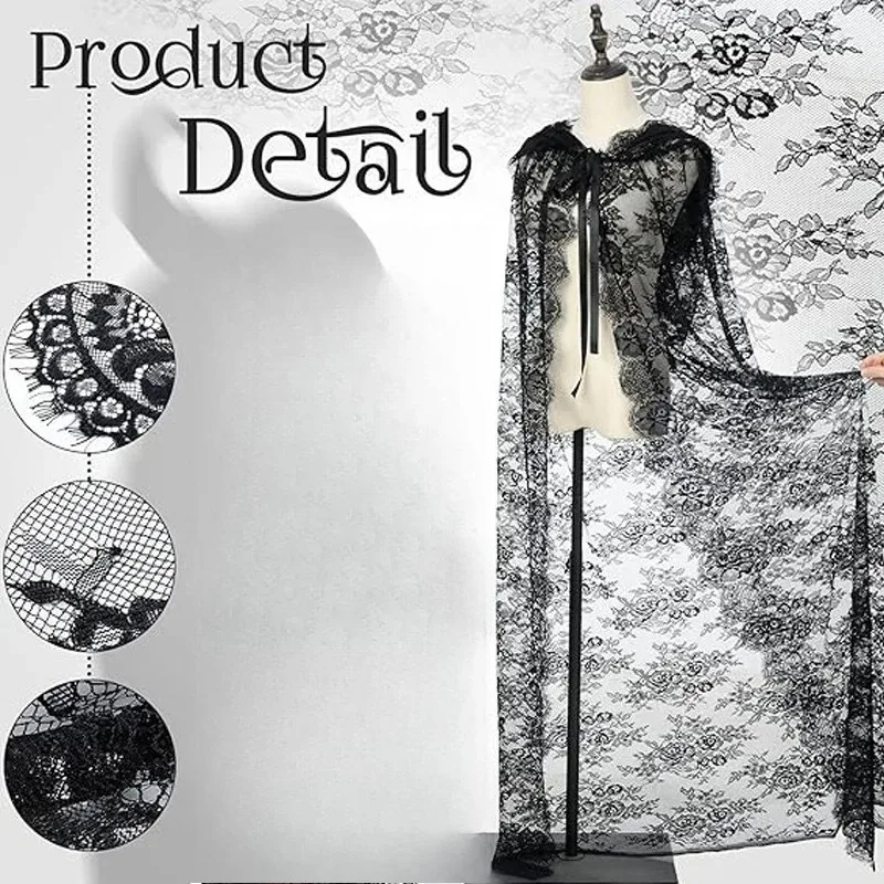 

Винтажная кружевная накидка, свадебная шаль, сексуальное длинное пальто для вечеринки в честь Хэллоуина с капюшоном, женская сценическая средневековая ретро повседневная куртка, новое Cos Performance