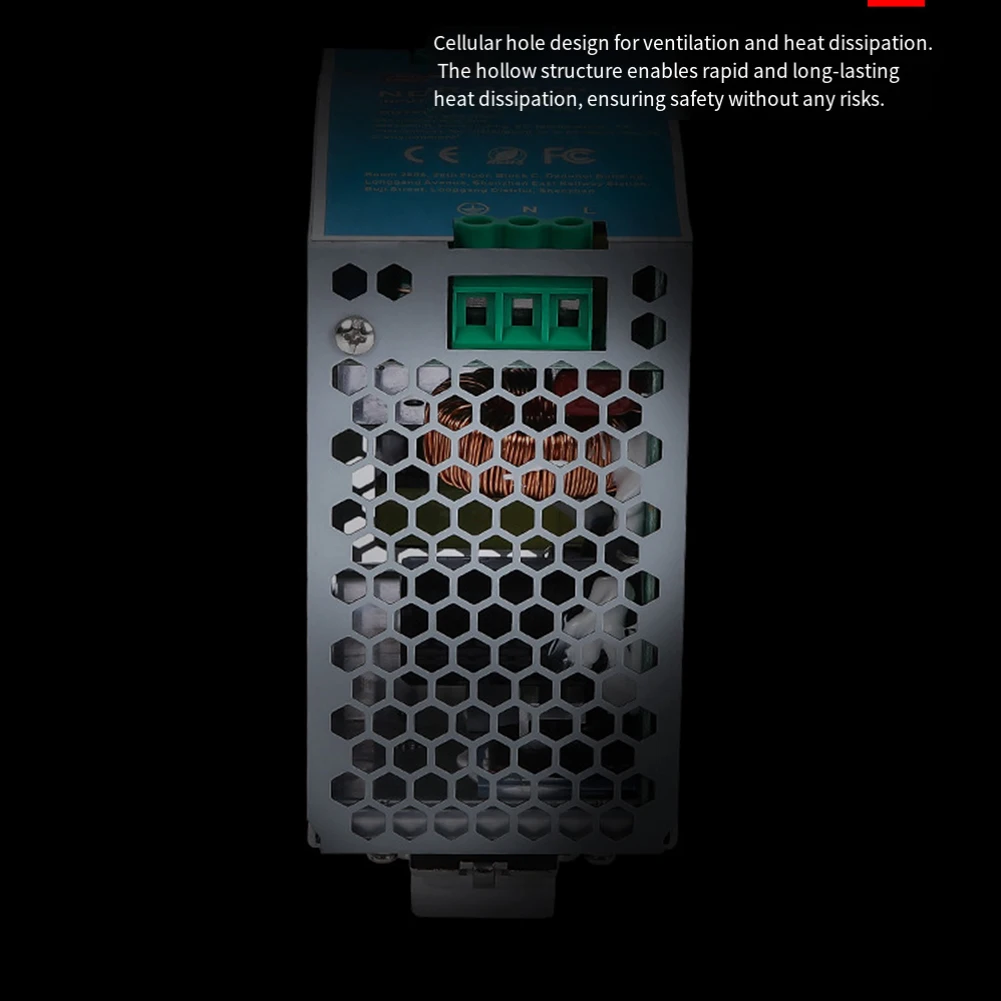 63 125,2 113,5 mm 24 V voeding Stroombron Betrouwbare voeding Overspanningsbeveiliging Kortsluitbeveiliging