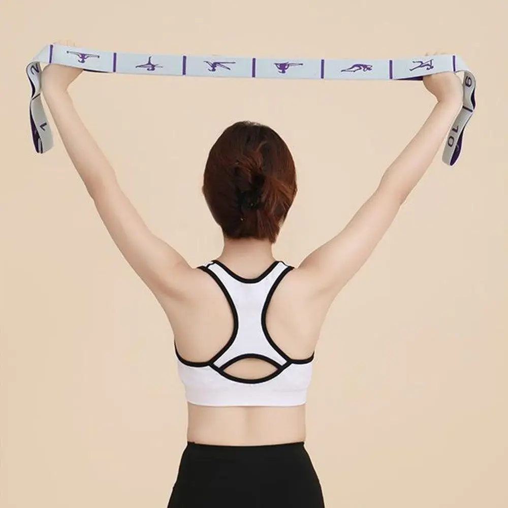 Elastic Yoga Stretching Belt Digital 10/12 Grid Resistance Band Adjustable Dance Stretch Band for Yoga Latin Dance Gymnastics
