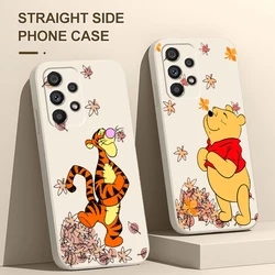 Disney winnie-携帯電話用リキッドロープケース,Samsung A53 a52 a54 a13 a51 a12 a32 a71 a33 a73 a72 a14 a23 5gと互換性があります