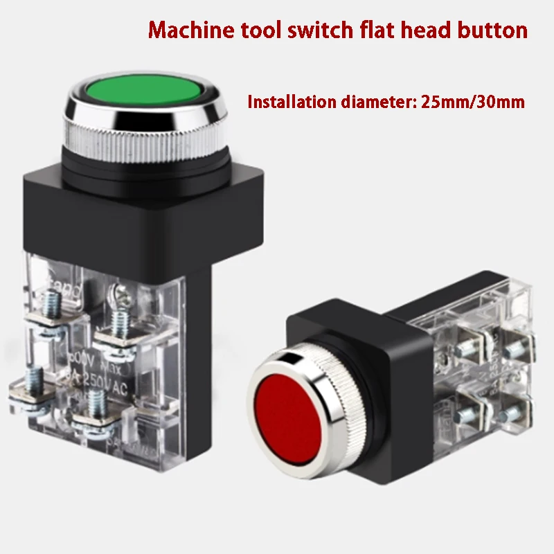 

Кнопочный переключатель с плоской головкой TBF-25 TBF-30 Кнопка самосброса красный/зеленый/желтый Кнопочный переключатель хорошего качества диаметром 25 мм 30 мм